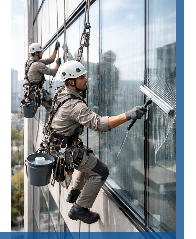 Мойка окон альпинистами в Сасове от 4547 р. | ВЫСОТНИК-Ссв
