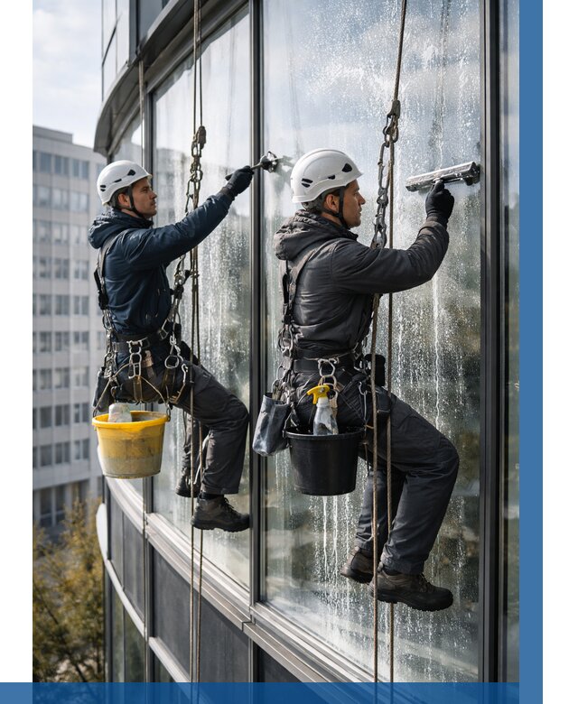 Мойка панорамных окон в Сасове от 354 р. заказать у ВЫСОТНИК-Ссв