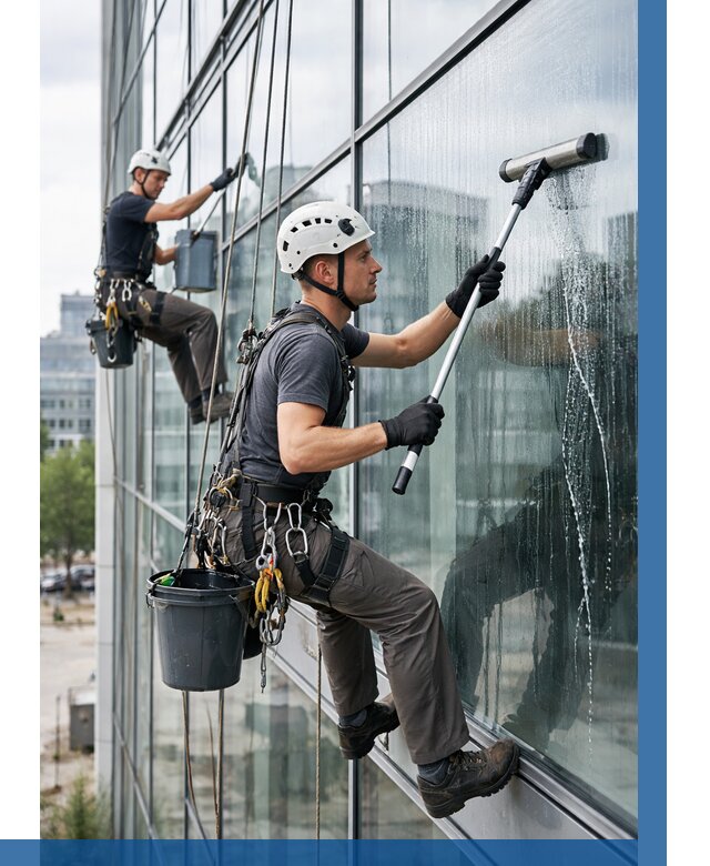 Мойка витражей альпинистами в Сасове от 707 р. под ключ|ВЫСОТНИК-Ссв