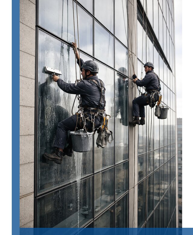 Профессиональная мойка стеклянных фасадов зданий в Сасове