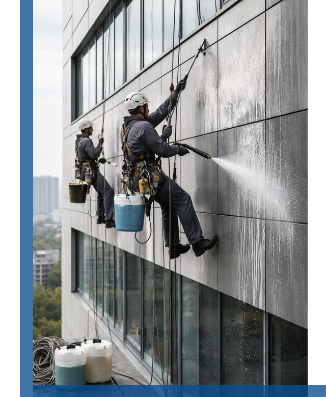 Профессиональная мойка вентилируемых фасадов в Сасове