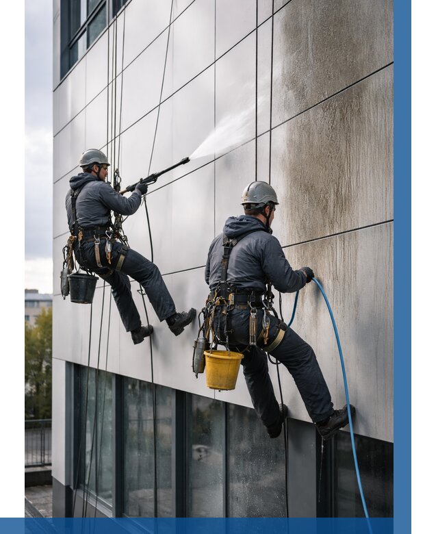 Мойка фасада из композита в Сасове по цене от 303 р. | ВЫСОТНИК-Ссв