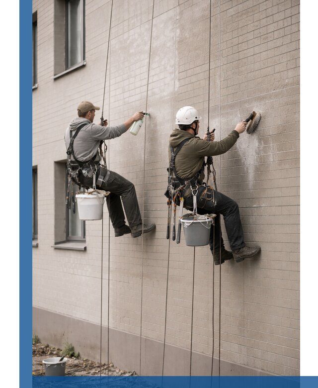 Удаление высолов с фасада зданий в Сасове без повреждений и следов
