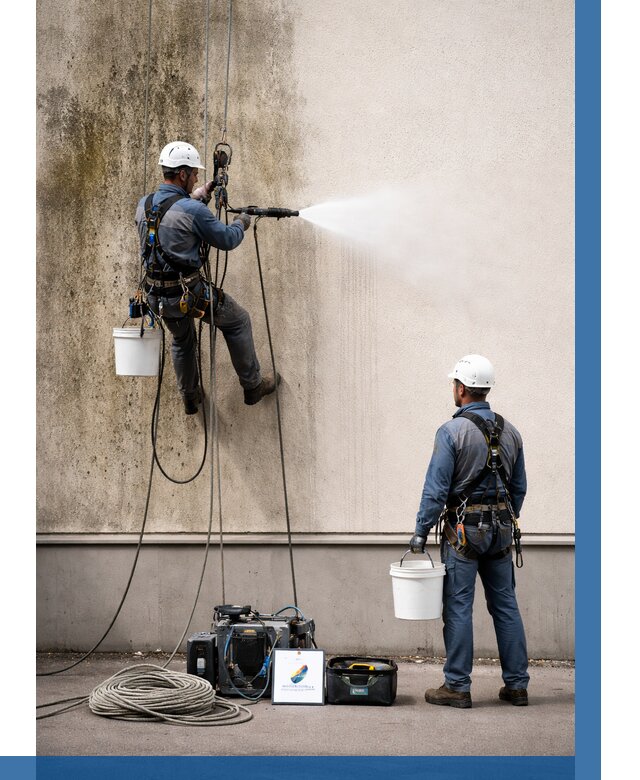 Очистка фасада от плесени в Сасове от 303 р. | ВЫСОТНИК-Ссв