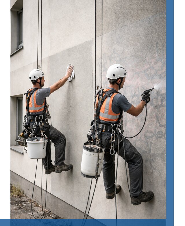 Антиграффити покрытие фасада в Сасове от 606 р. | ВЫСОТНИК-Ссв