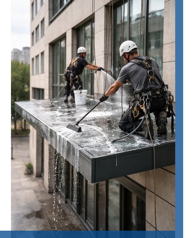 Мойка козырьков и навесов в Сасове от 3537 р. | ВЫСОТНИК-Ссв