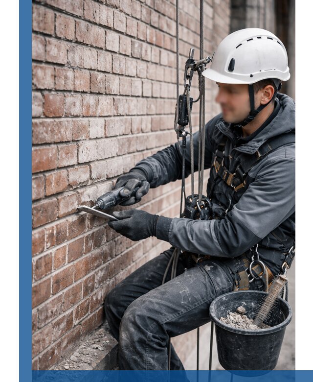 Расшивка кирпичных швов фасадов и стен, ремонт в Сасове