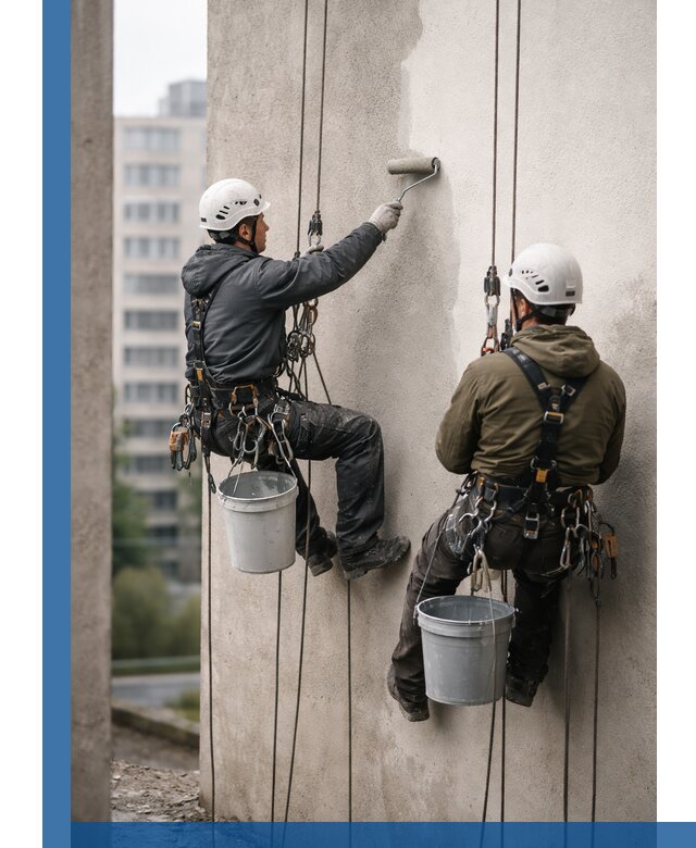 Покраска фасадов высотными альпинистами в Сасове с гарантией