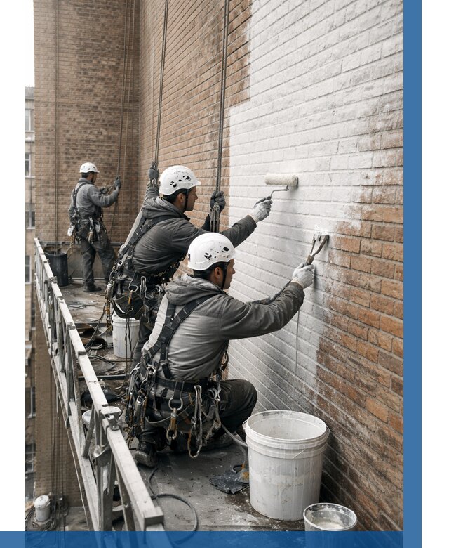 Покраска кирпичного фасада в Сасове от 354 р. | ВЫСОТНИК-Ссв