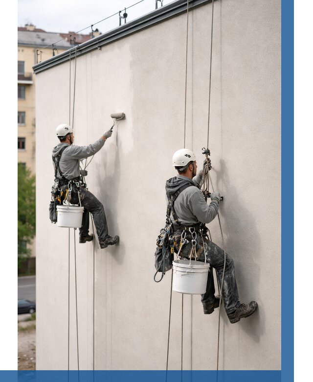 Покраска оштукатуренного фасада в Сасове от 323 р. | ВЫСОТНИК-Ссв