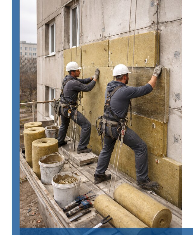 Утепление фасада минватой в Сасове под ключ с гарантией