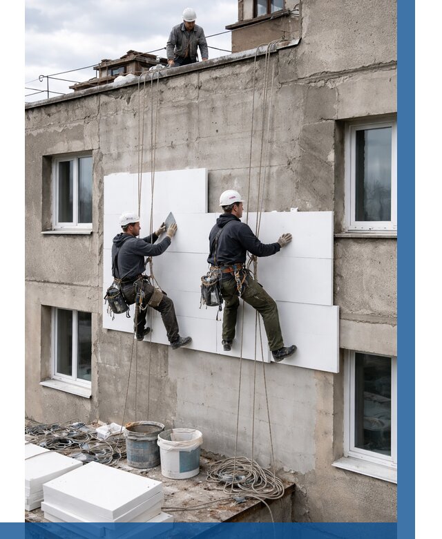 Утепление фасада пенополистиролом в Сасове от 1819 р. | ВЫСОТНИК-Ссв