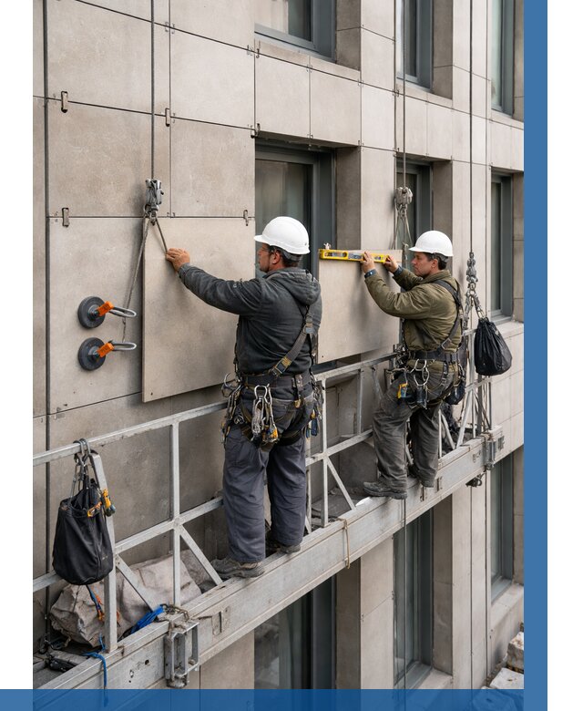 Монтаж керамогранита на фасад в Сасове от 2526 р. | ВЫСОТНИК-Ссв