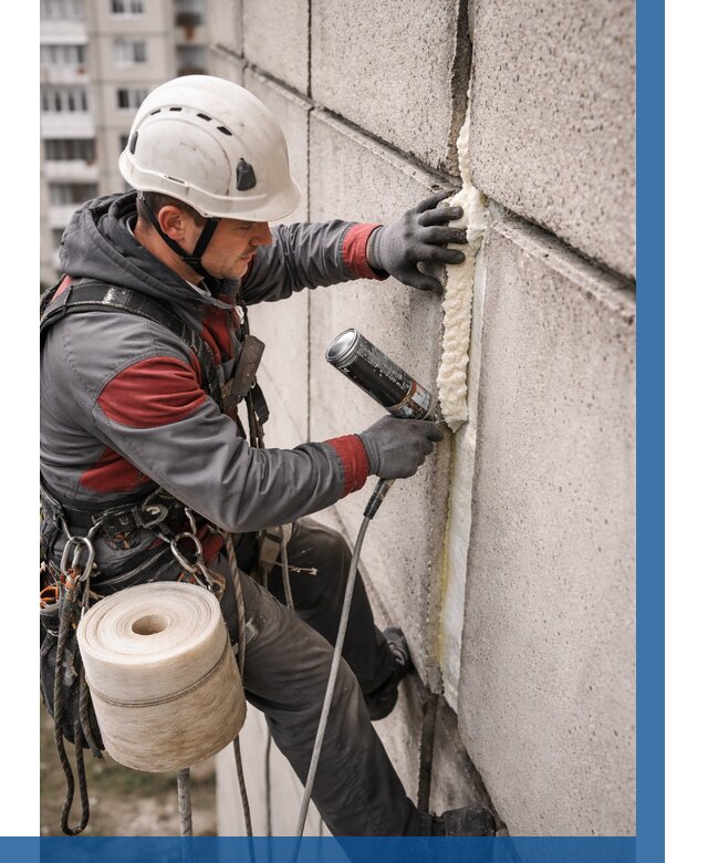 Утепление межпанельных швов в Сасове от 707 р. | ВЫСОТНИК-Ссв