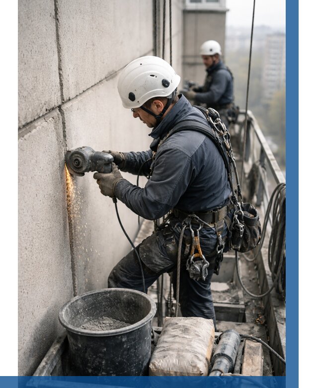 Штробление межпанельных швов в Сасове от 1213 р. | ВЫСОТНИК-Ссв