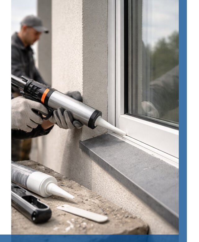 Герметизация монтажных швов окон в Сасове от 657 р. | ВЫСОТНИК-Ссв
