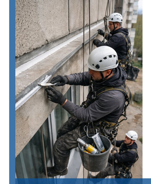 Герметизация примыкания балкона в Сасове под ключ с гарантией