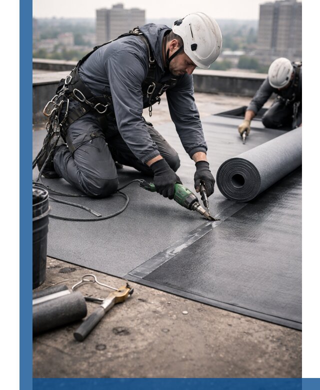 Ремонт мягкой кровли в Сасове с выездом промальпинистов