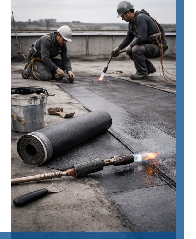 Ремонт рулонной кровли в Сасове от 657 р. | ВЫСОТНИК-Ссв