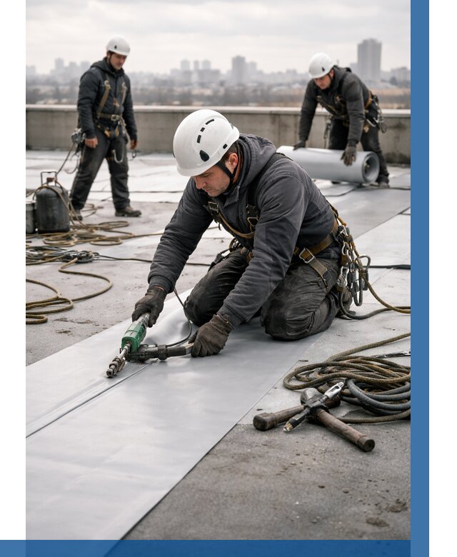 Ремонт мембранной кровли в Сасове от 1819 р./м2 | ВЫСОТНИК-Ссв