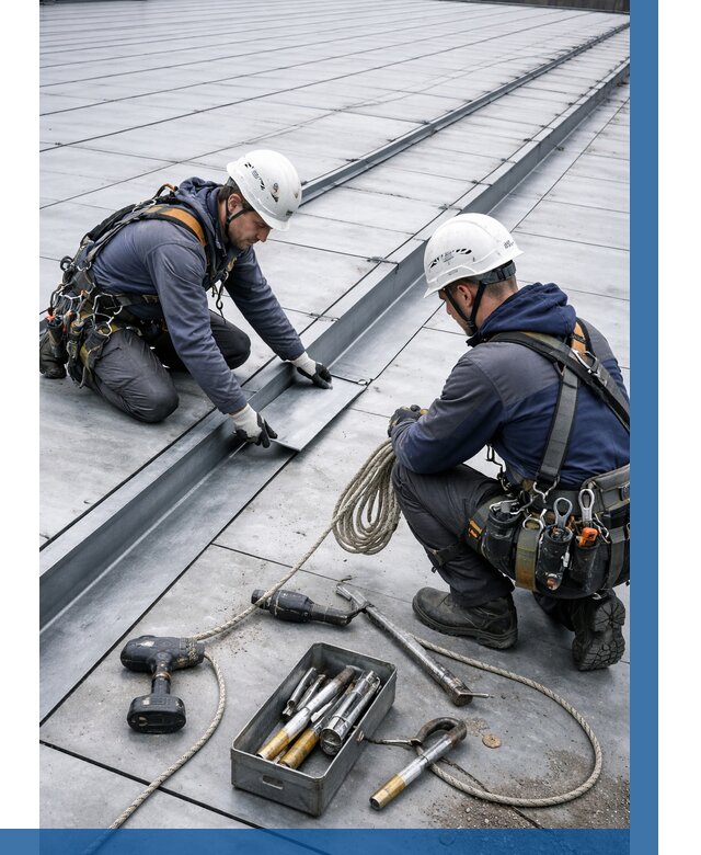 Ремонт фальцевой кровли в Сасове от 707 р. | ВЫСОТНИК-Ссв