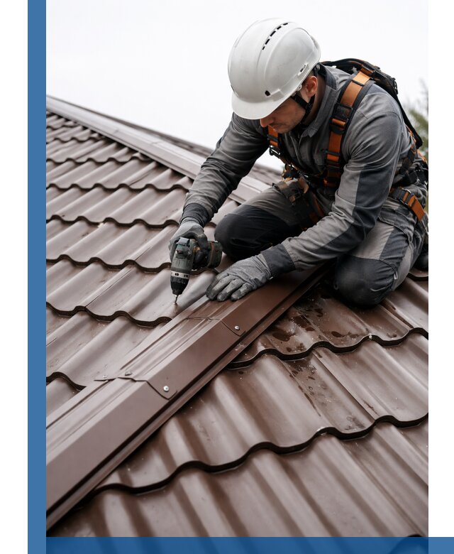 Ремонт металлочерепицы на крыше в Сасове профессионально