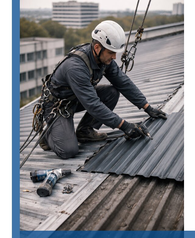 Ремонт профнастила на кровле в Сасове, работы под ключ