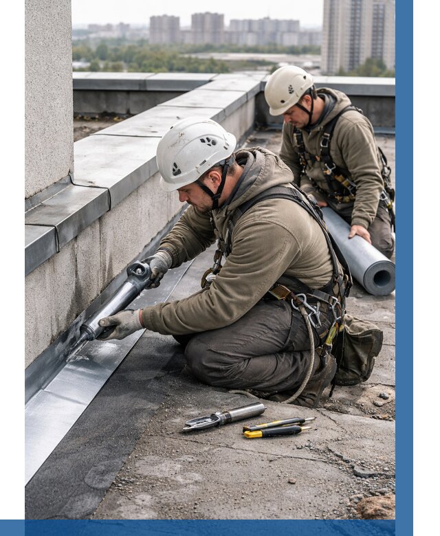 Ремонт кровельных примыканий в Сасове от 1213 р. | ВЫСОТНИК-Ссв