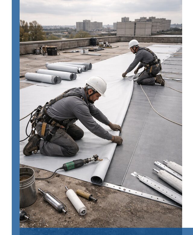 Монтаж мембранной кровли в Сасове для промышленных зданий