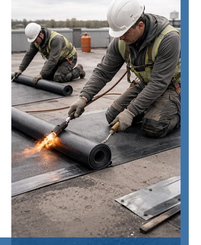 Монтаж наплавляемой кровли в Сасове от 859 р. — ВЫСОТНИК-Ссв