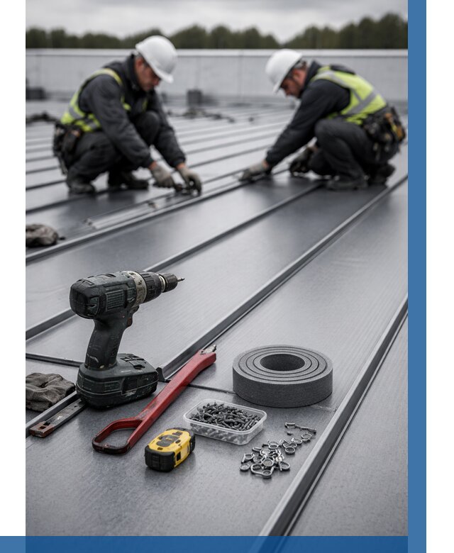 Монтаж фальцевой кровли в Сасове от 1819 р. | ВЫСОТНИК-Ссв