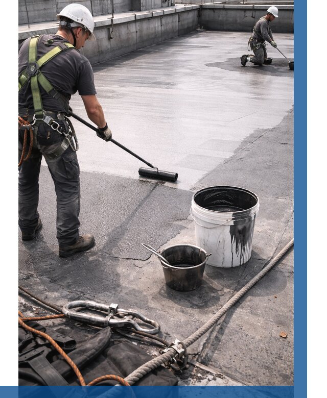 Гидроизоляция кровли жидкой резиной в Сасове от 505 р. | ВЫСОТНИК-Ссв