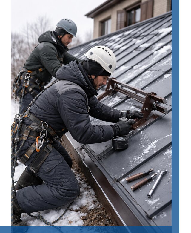 Монтаж снегозадержателей в Сасове от 455 р. | ВЫСОТНИК-Ссв