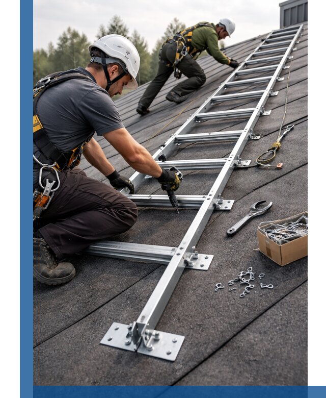 Профессиональный монтаж кровельной лестницы в Сасове под ключ