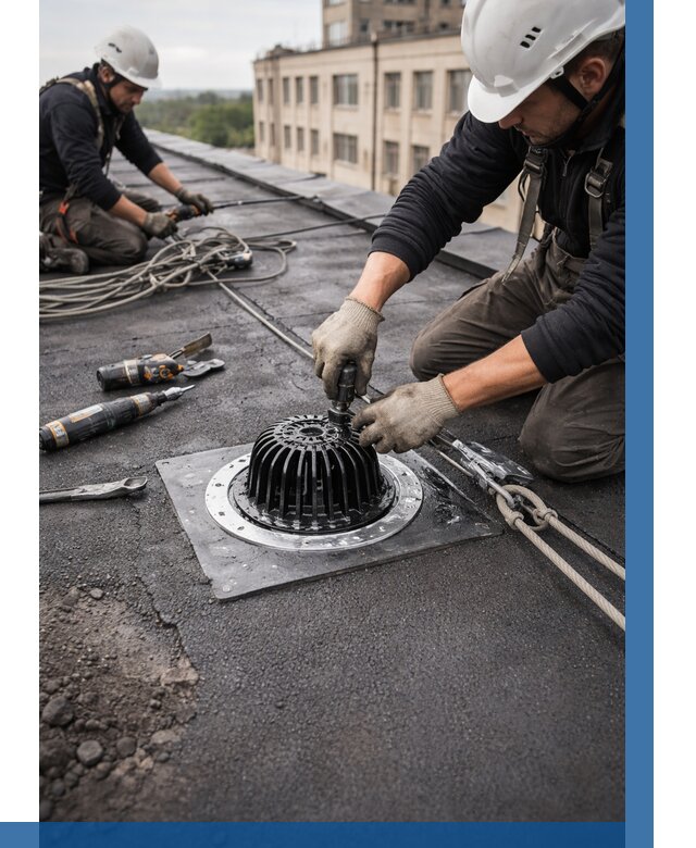 Установка водосточных воронок в Сасове цена от 3537 р. | ВЫСОТНИК-Ссв