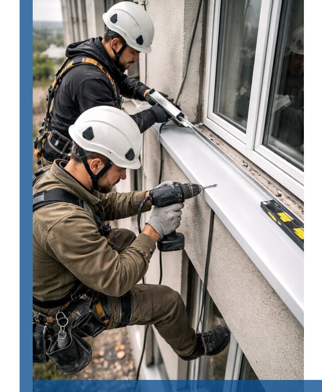 Профессиональный монтаж оконных отливов и отведения воды в Сасове