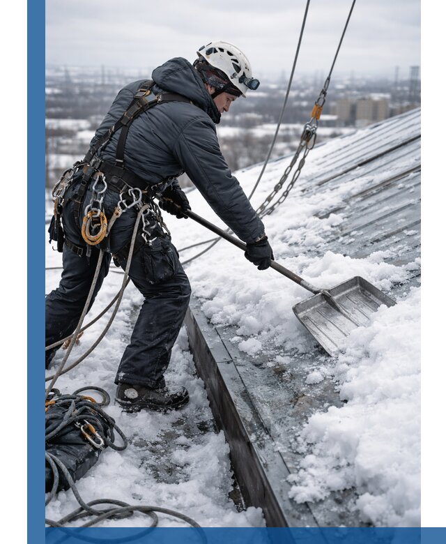Профессиональная очистка кровли от снега и наледи в Сасове