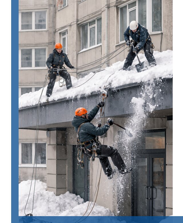 Безопасная очистка навесов от снега в Сасове круглогодично