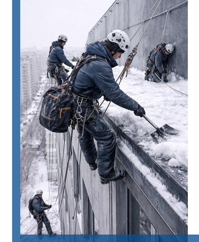 Абонентское обслуживание кровли зимой в Сасове регулярный уход