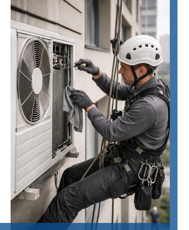 Обслуживание внешнего блока кондиционера в Сасове от 2728 р.ВЫСОТНИК-Ссв