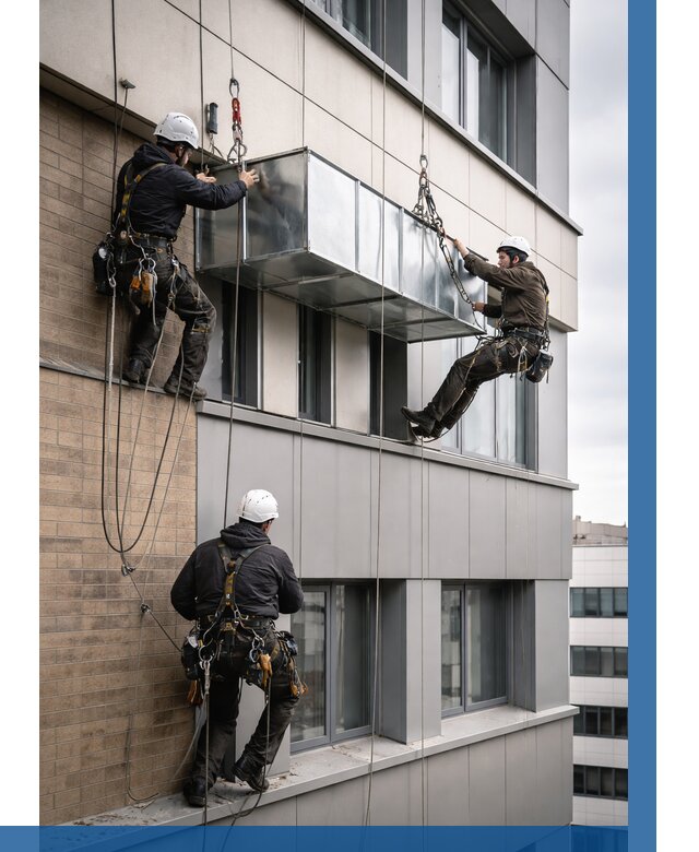 Монтаж воздуховодов на фасаде в Сасове от 1516 р. | ВЫСОТНИК-Ссв