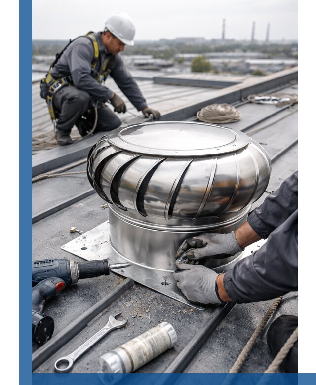 Установка дефлекторов на кровле в Сасове профессионально