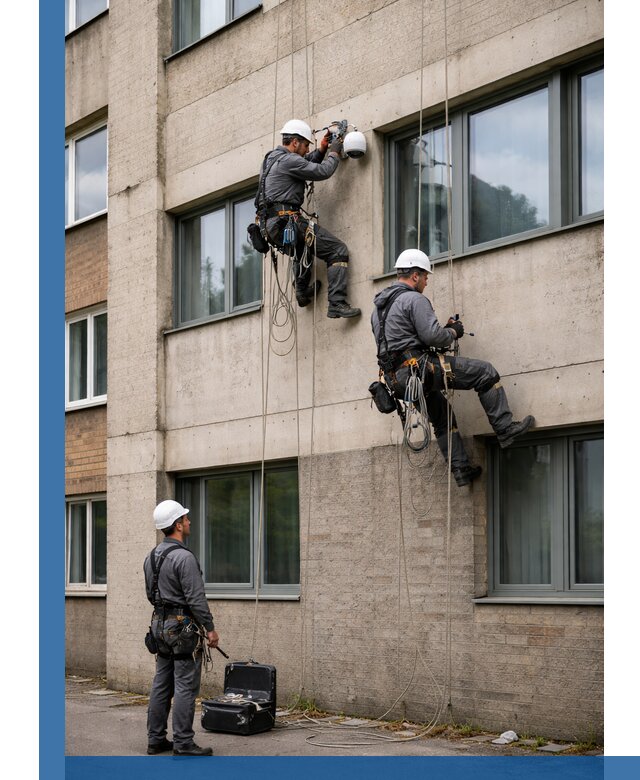 Монтаж фасадных камер видеонаблюдения в Сасове под ключ
