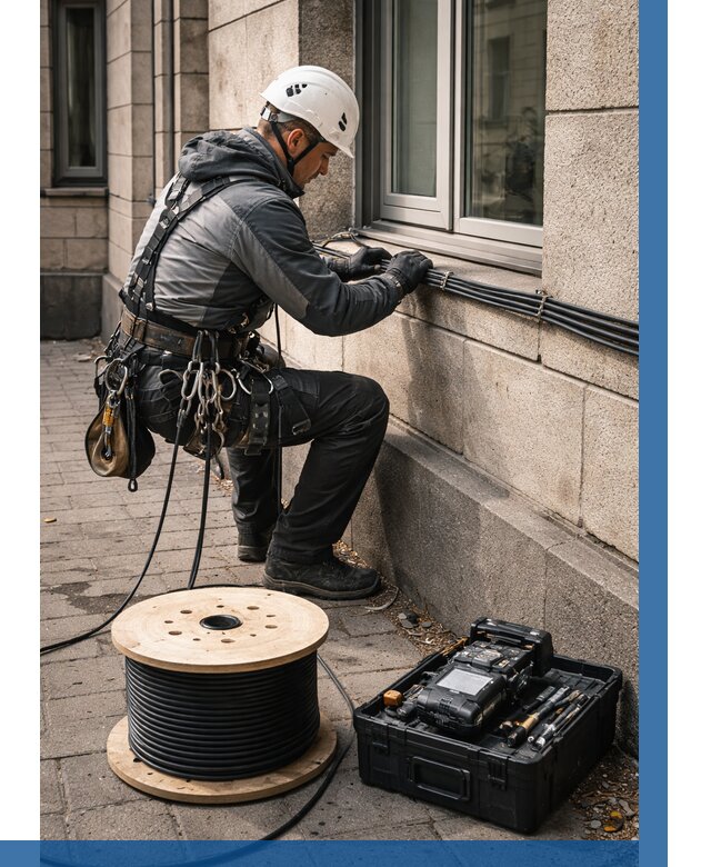 Прокладка оптоволоконного кабеля в Сасове от 808 р. | ВЫСОТНИК-Ссв