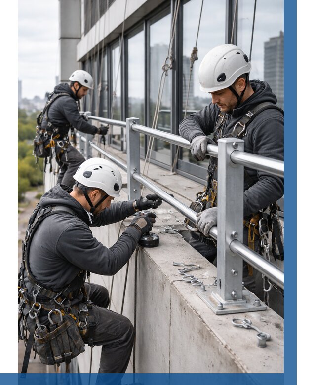 Монтаж ограждений на высоте в Сасове, от 1213 р. | ВЫСОТНИК-Ссв