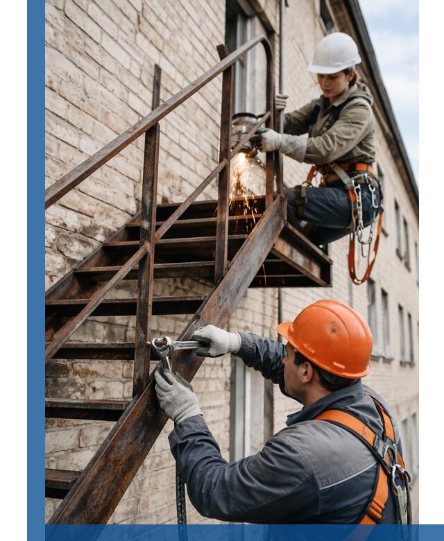 Ремонт и восстановление пожарных лестниц с выездом в Сасове
