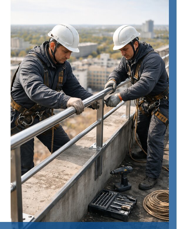 Монтаж перил на высоте в Сасове от 2526 р. | ВЫСОТНИК-Ссв