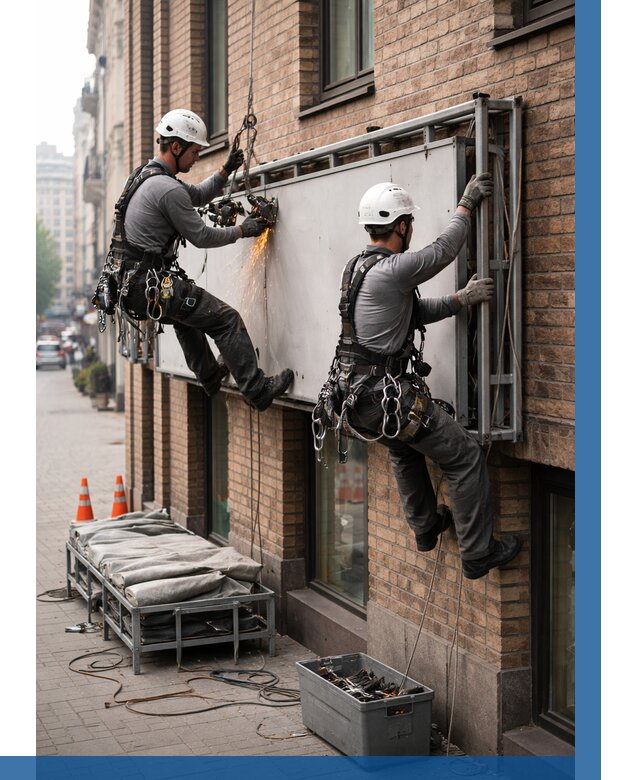 Демонтаж рекламной вывески в Сасове от 6568 р. | ВЫСОТНИК-Ссв