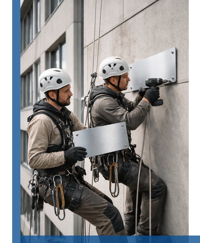 Монтаж табличек и указателей в Сасове для зданий и сооружений