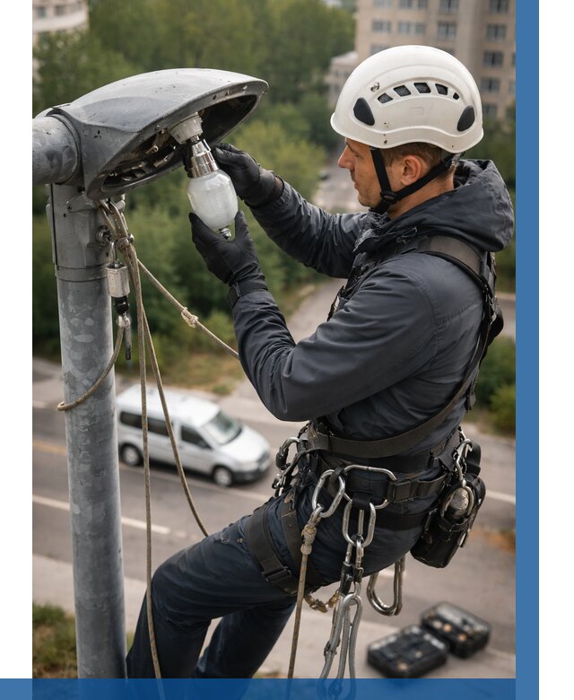 Замена ламп на высоте в Сасове от 2526 р. | ВЫСОТНИК-Ссв